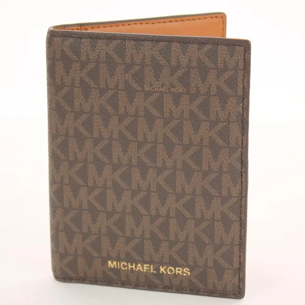 Michael Kors Monogram Leather Wallet / Passport Case